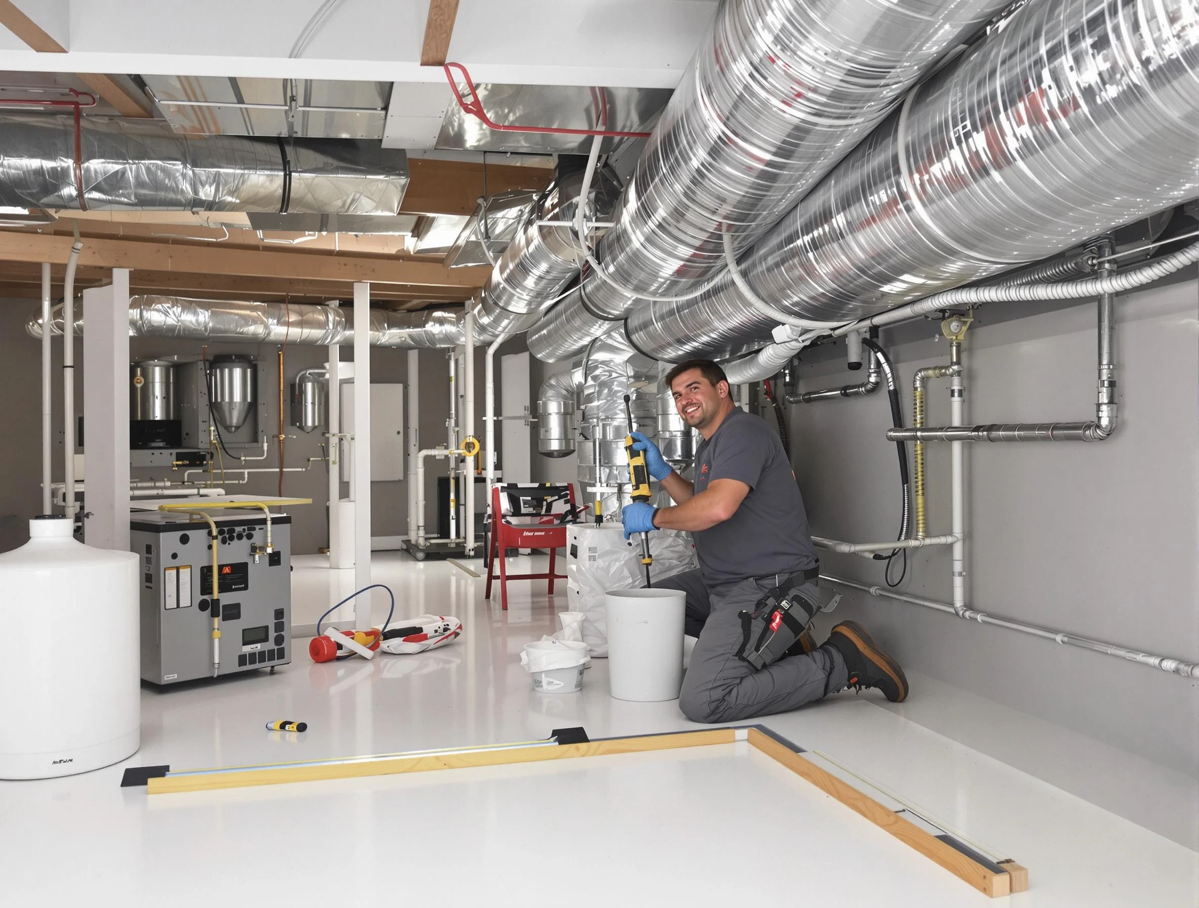 Professional duct sealing service by Shrewsbury Air Duct Cleaning in Shrewsbury